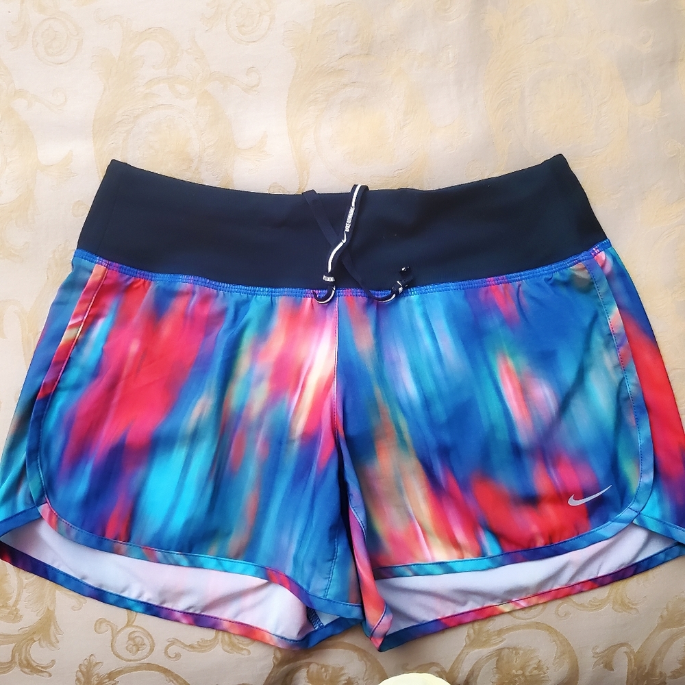Nike Women's Dri Fit Multicolor Rainbow Shorts